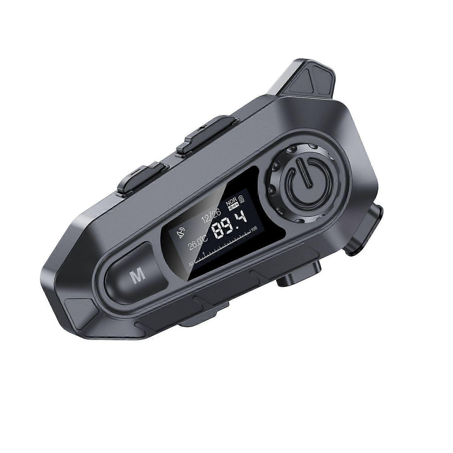 Bluetooth Motorcycle Headset with Hands-Free Calling, Music, IPX6 Noise Reduction, Siri Activation, Dual Phone Connection for Motorcycling and Biking(