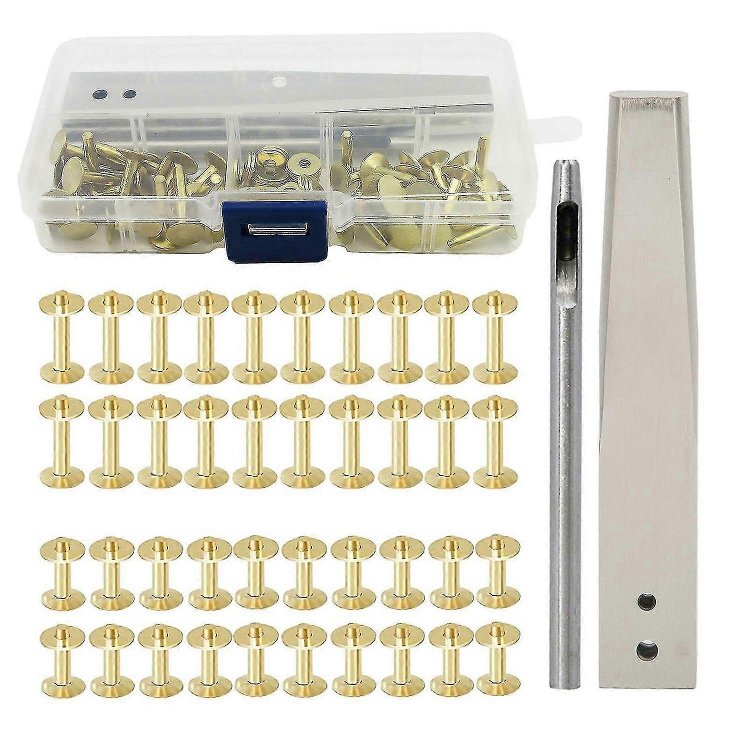 2025 Latest Model Copper Rivets Burrs Kit Copper Rivets with Setters Rust