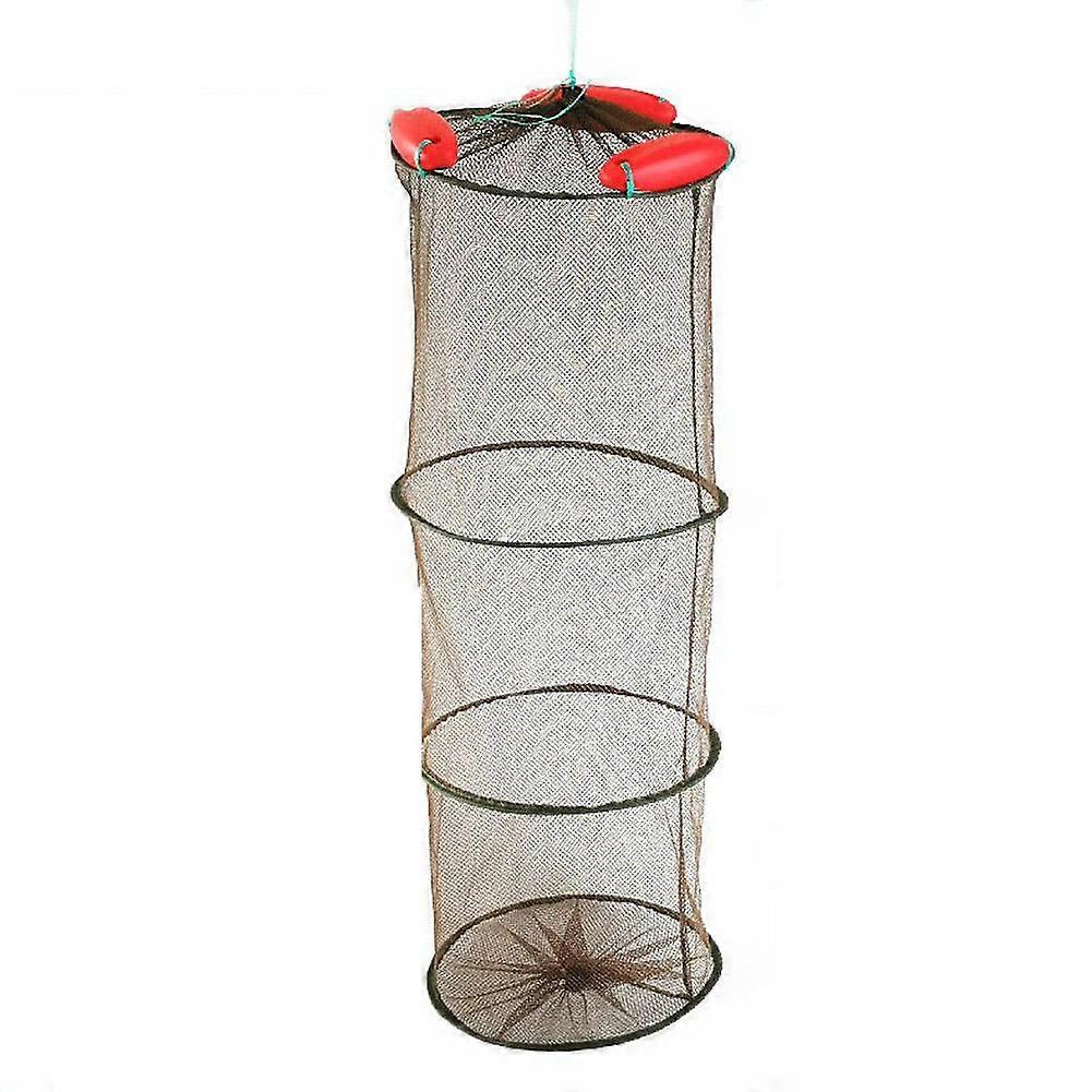 2-4 Layers Portable Foldable Fishing Floating Fish Net Shrimp Mesh Allows Fish