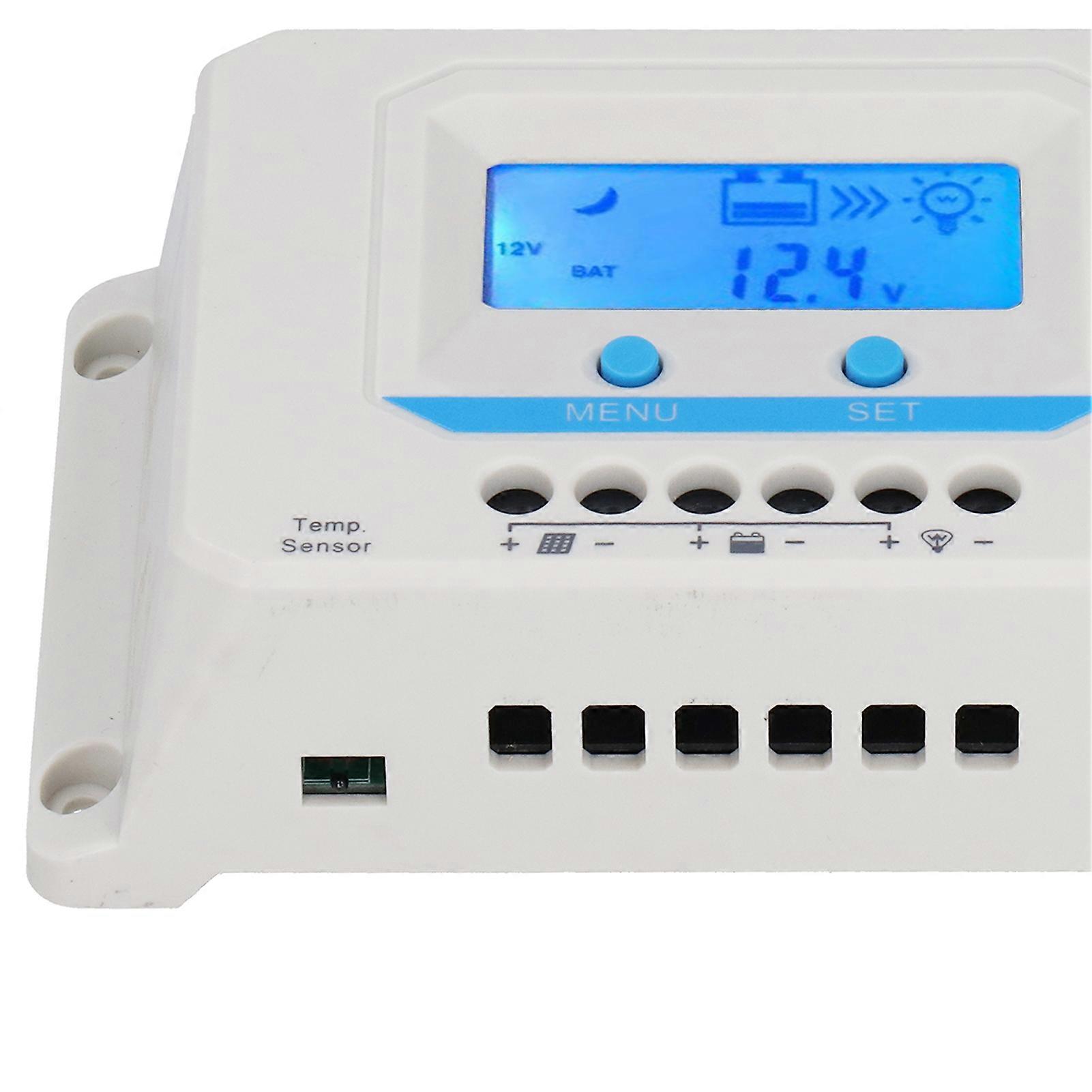 Solar Charge Controller Panel PWM 30A Household ABS Shell LCD Display EL2430Z 12V/24V