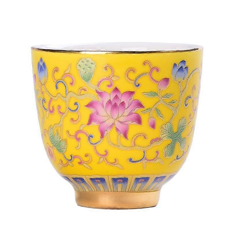 Enamel Ceramic Tea Cup Household Kung Fu Tea Set