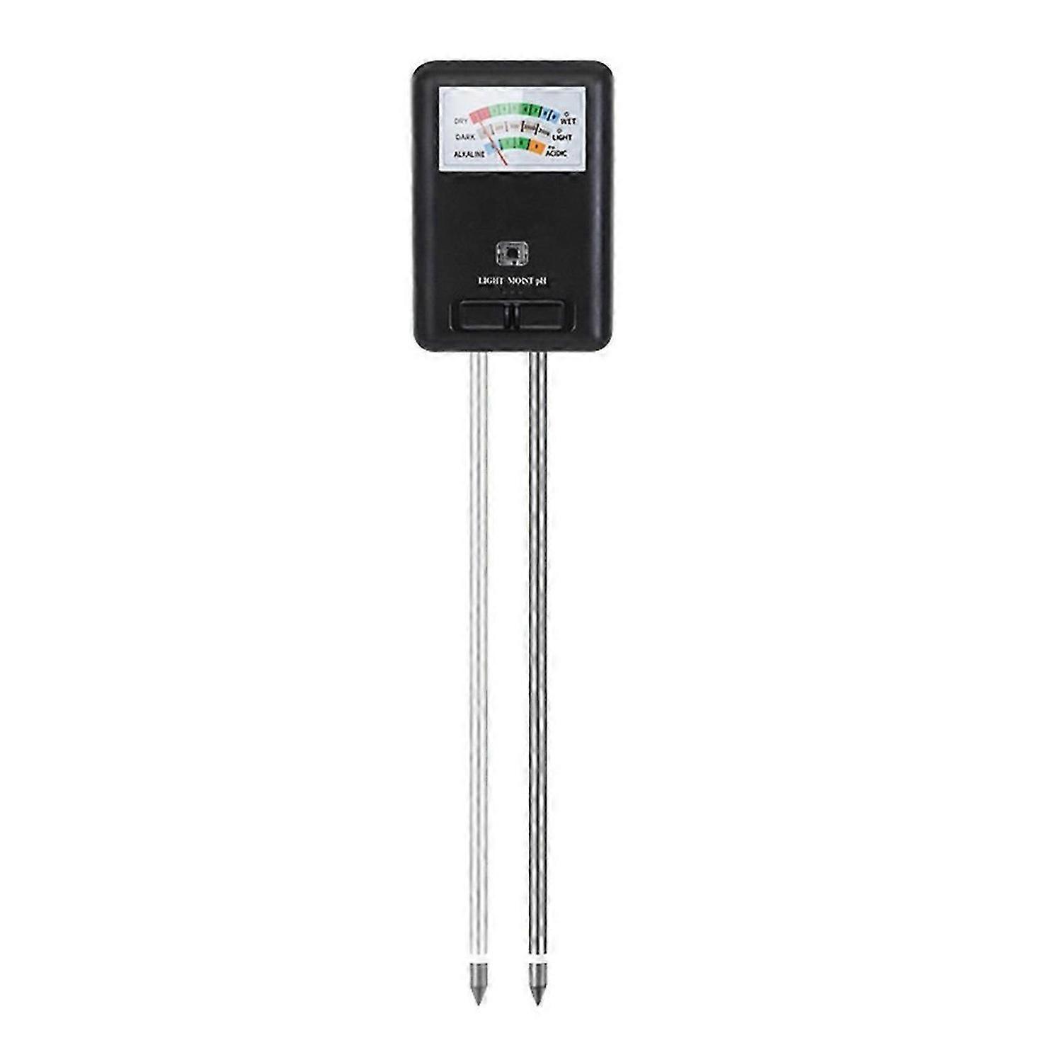 Soil Meter Moisture Light and PH Tester Black