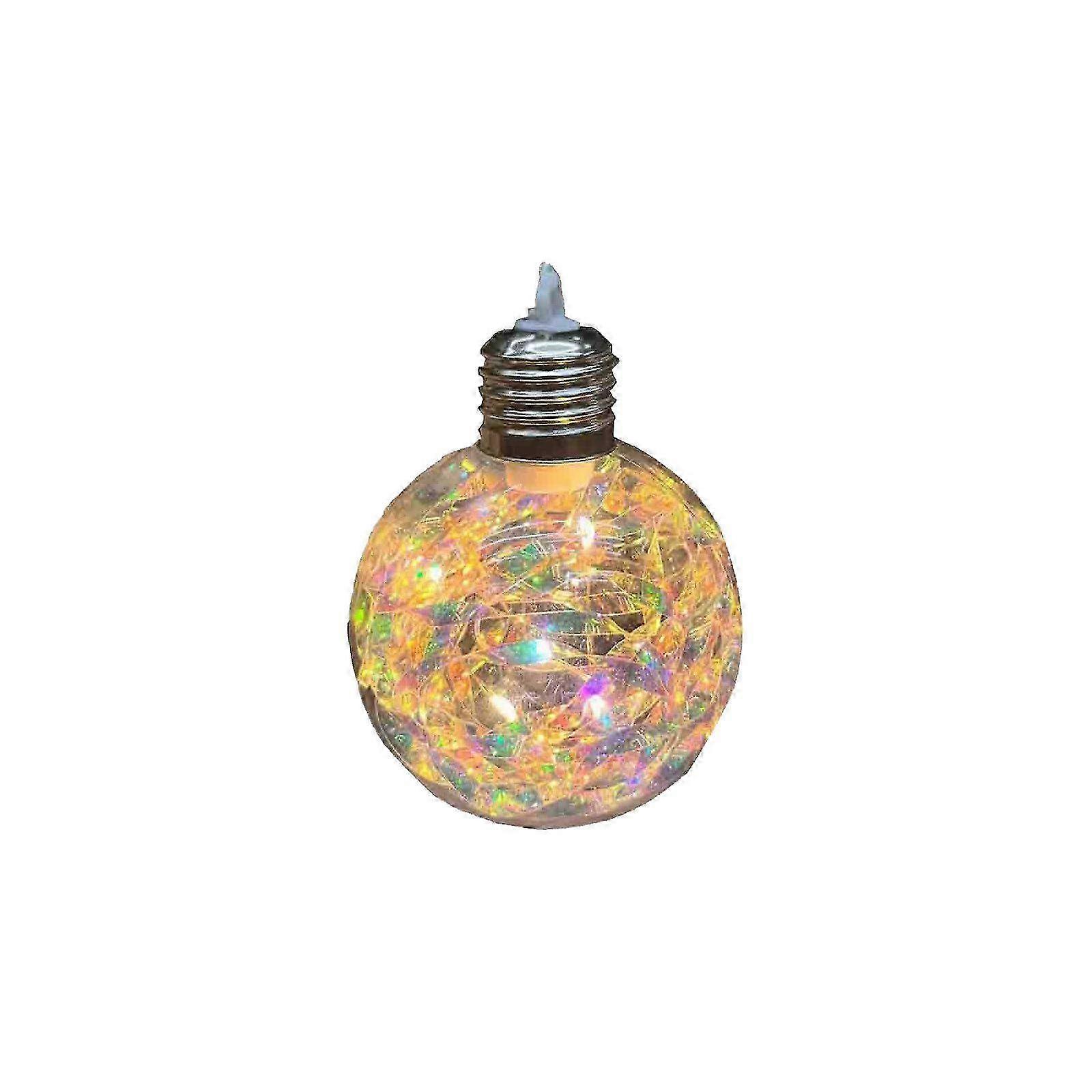 Luminous Colored Christmas Balls: Transparent Round Decorations for Trees