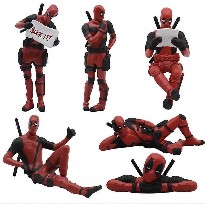 6 Deadpool X-MAN Action Figure Pvc Model Toys 4-10cm