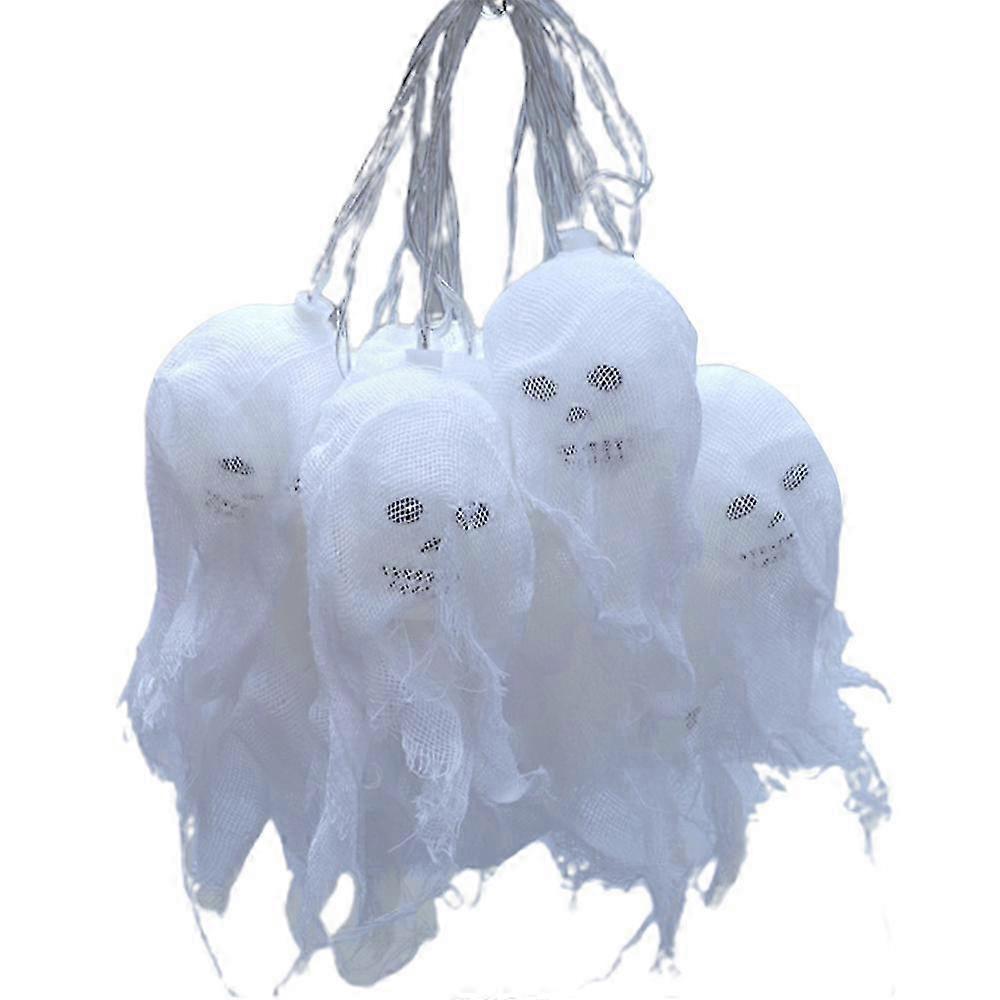 Eco-Friendly Halloween Decor, Wide Application, 3D Ghost Head Light String, Ideal For Creating A Spooky And Safe Indoor Outdoor Ambience During 2025