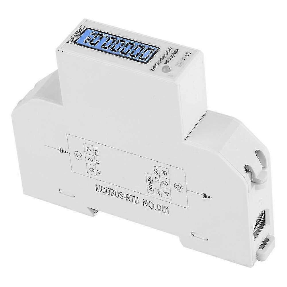 5-100A 220V Contatore di energia monofase Rs485 Modbus protocollo Lcd display retroilluminato Din Rail Wattmetro