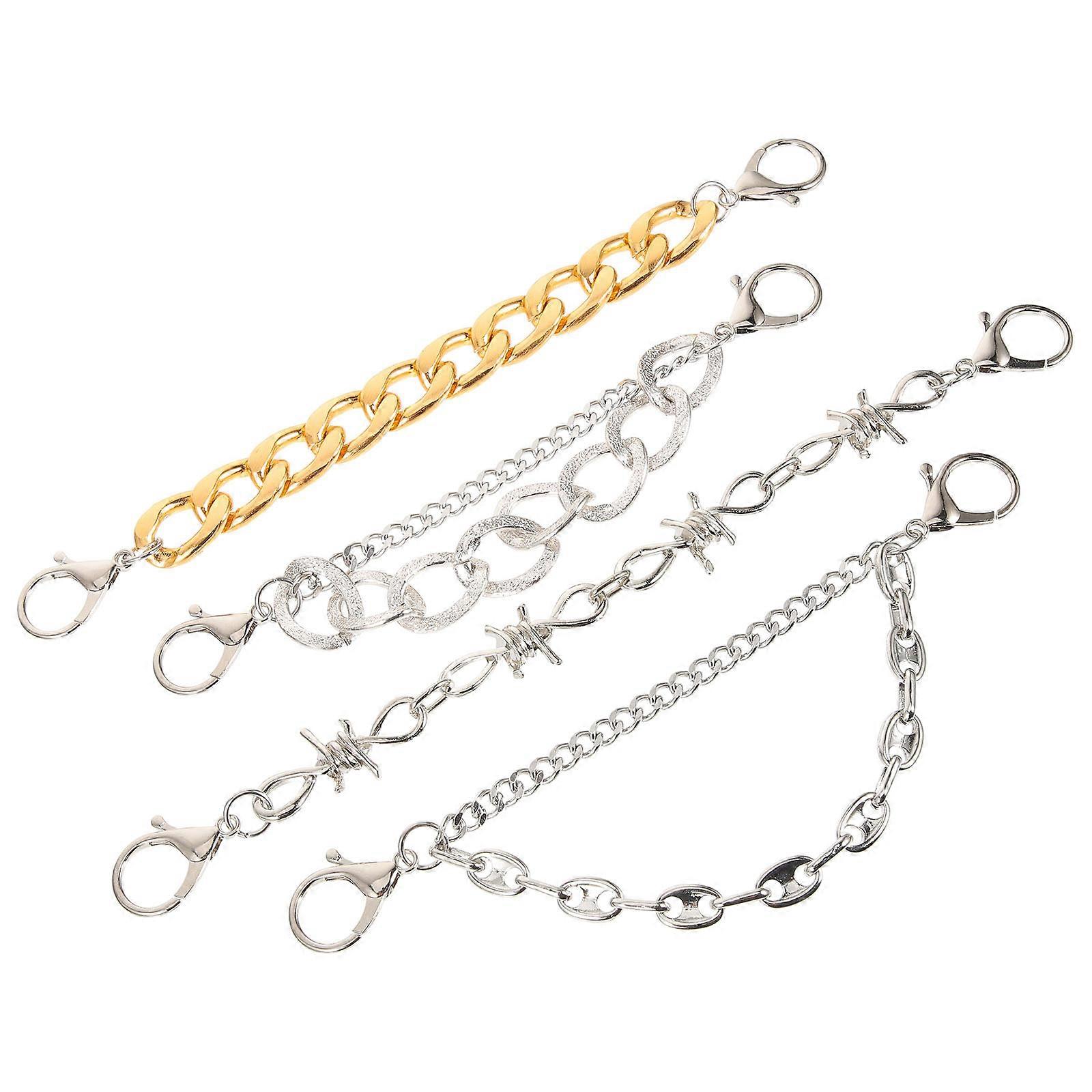 Metal Shoe Chain Shoe Charms for Decoration 16Pcs Assorted Color Pack