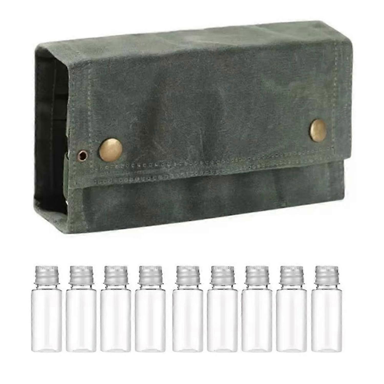 Camping Spice Storage Bag with 9 Jars - Condiment Container Set