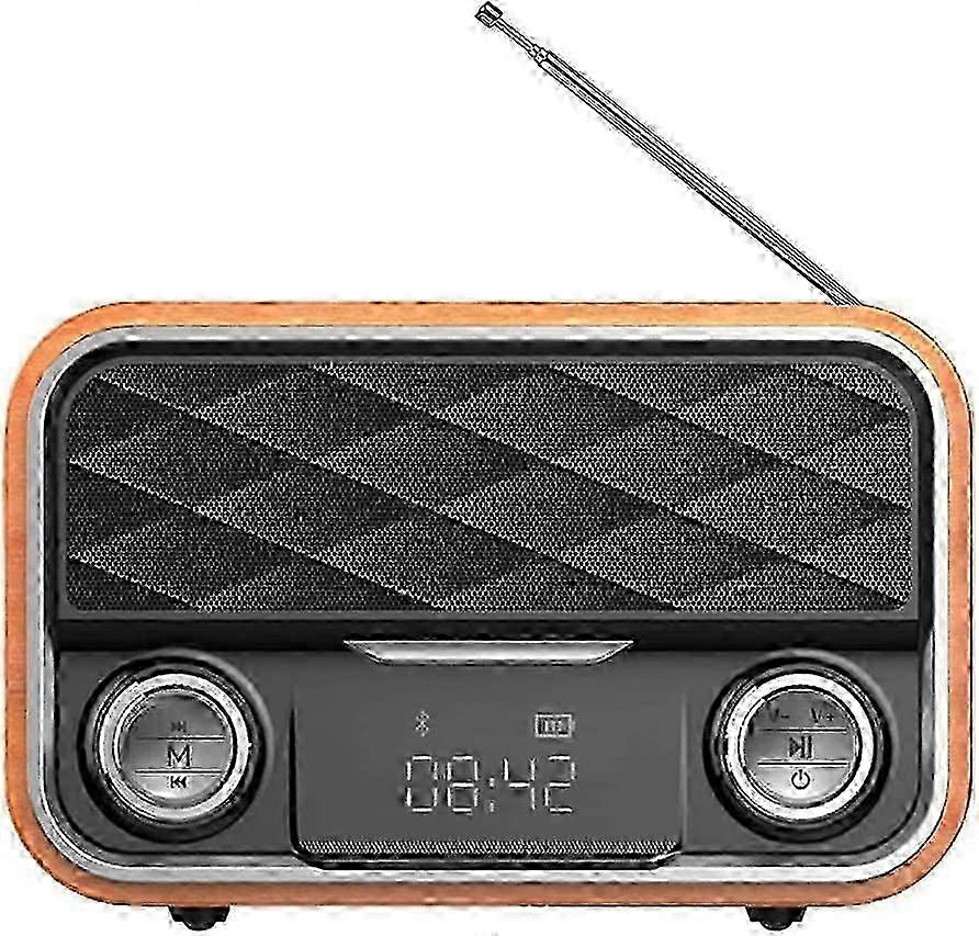 Bluetooth Retro Radio With Aux/fm,with Antenna,clear Sound,portable Speaker,compatible Android Tablet