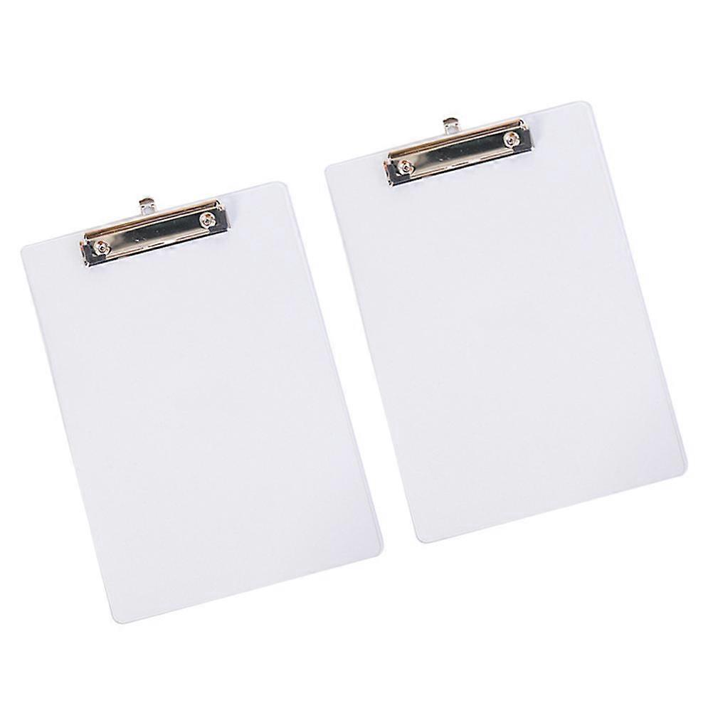 Office Stationery Transparent Clipboards for Writing Use 2Pcs Document