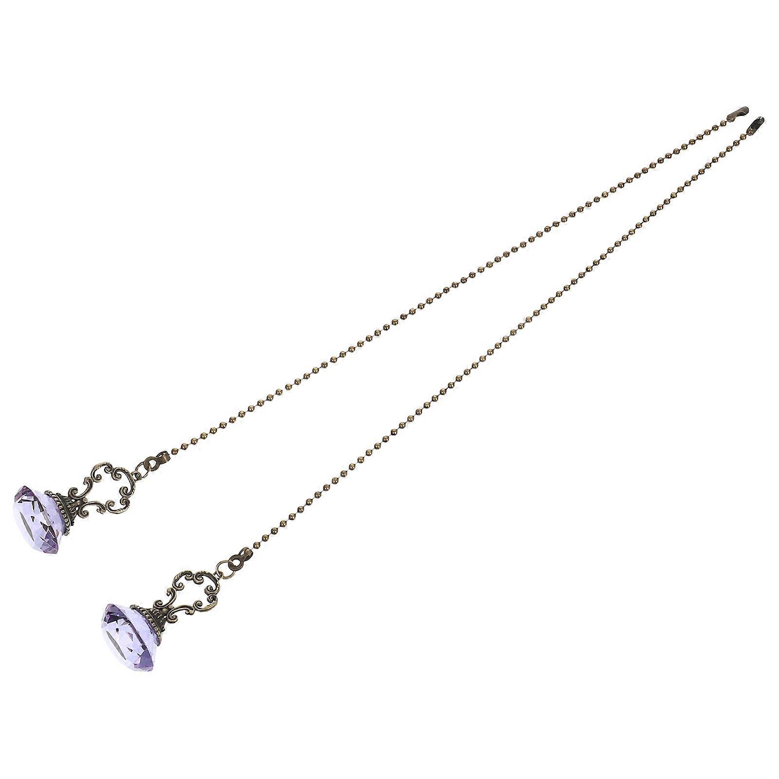 Ceiling Fan Pull Chain Crystal Pendant for Vintage Decor 10Pcs Set
