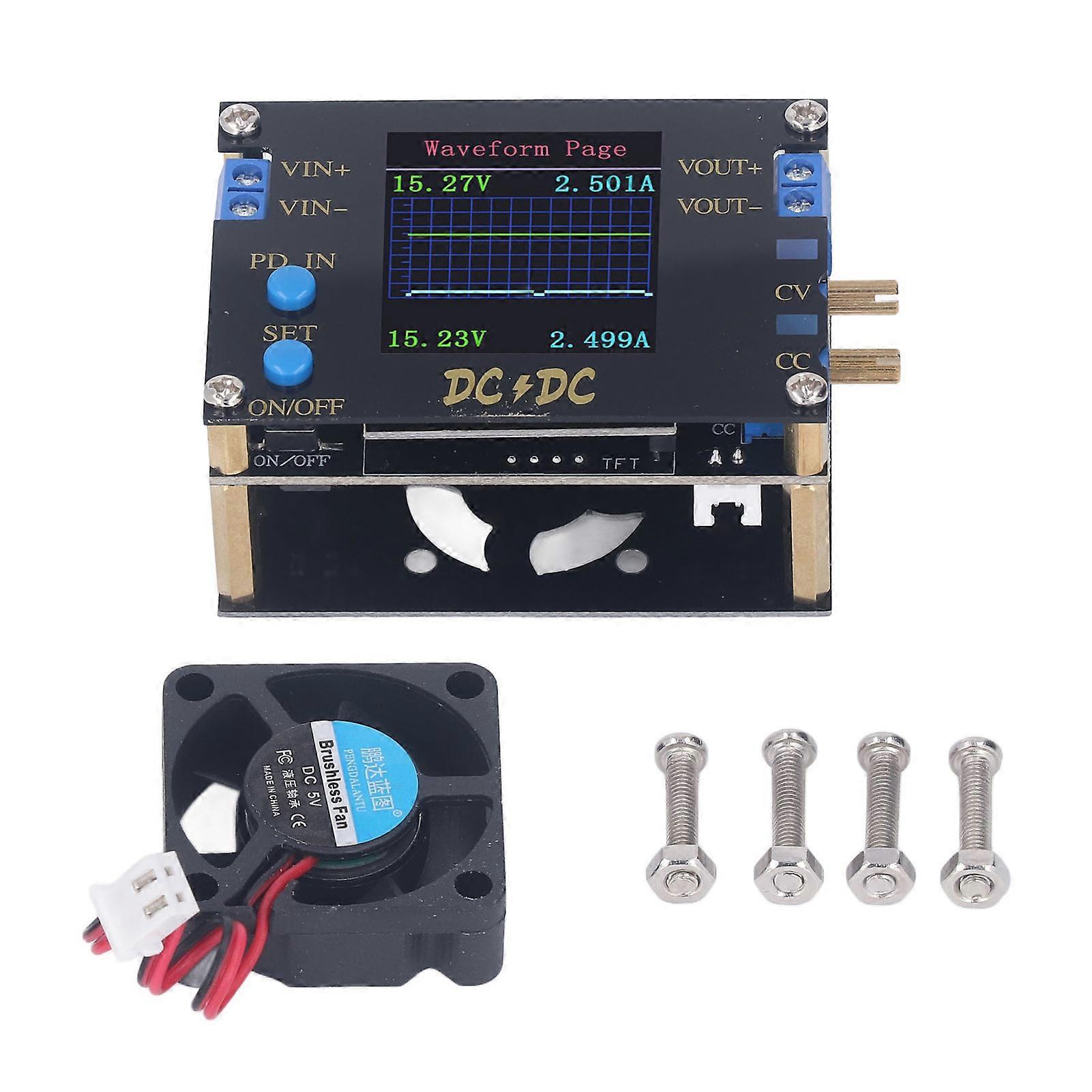 DC Buck Boost Converter, 7-32V 4A 50W Adjustable Voltage CC CV Power Supply Module