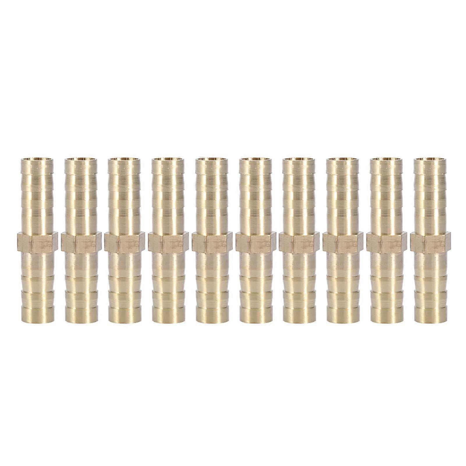 Brass Barbed Straight 2-Way Pipe Connector Tube Joiner Fitting 6/8/10/12/14/16/20mm