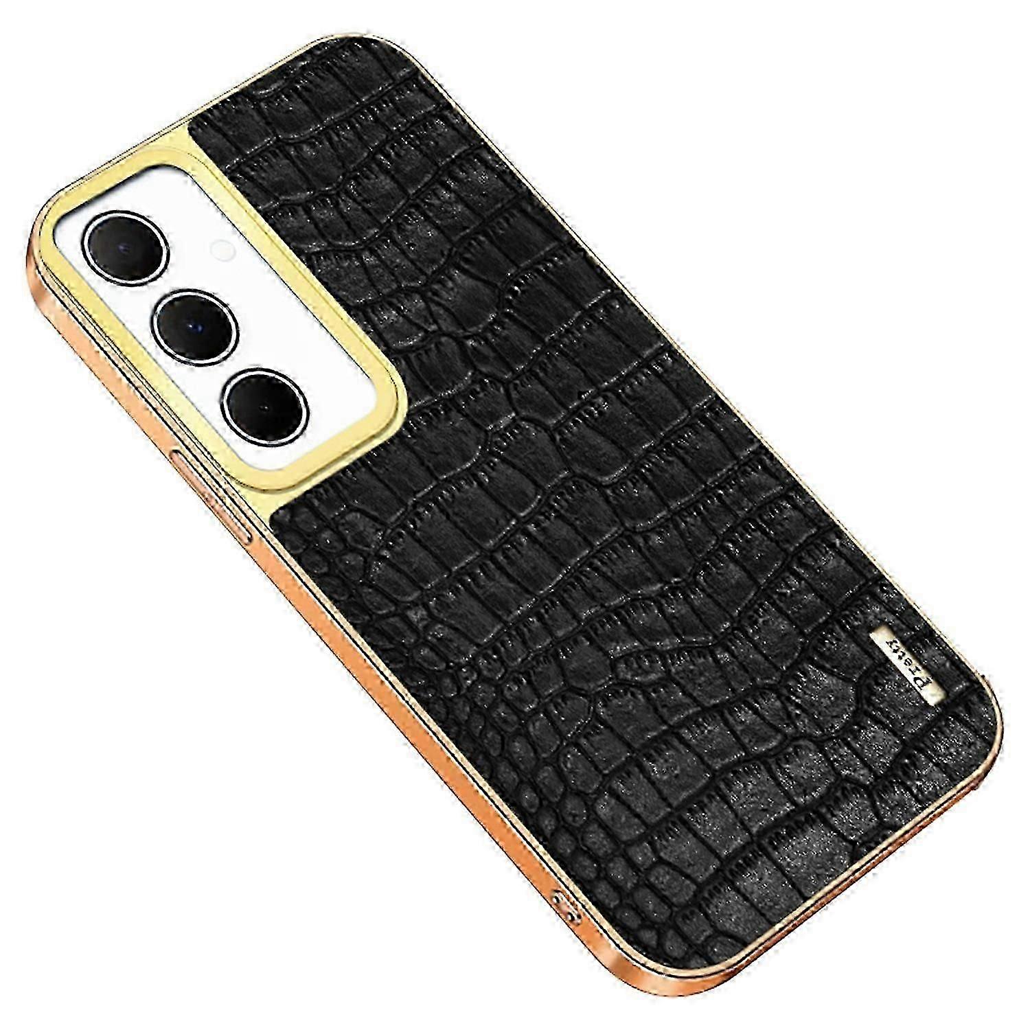 6D Electroplating Phone Case with Crocodile Texture for Samsung Galaxy A35 5G, Stylish and Protective Cover