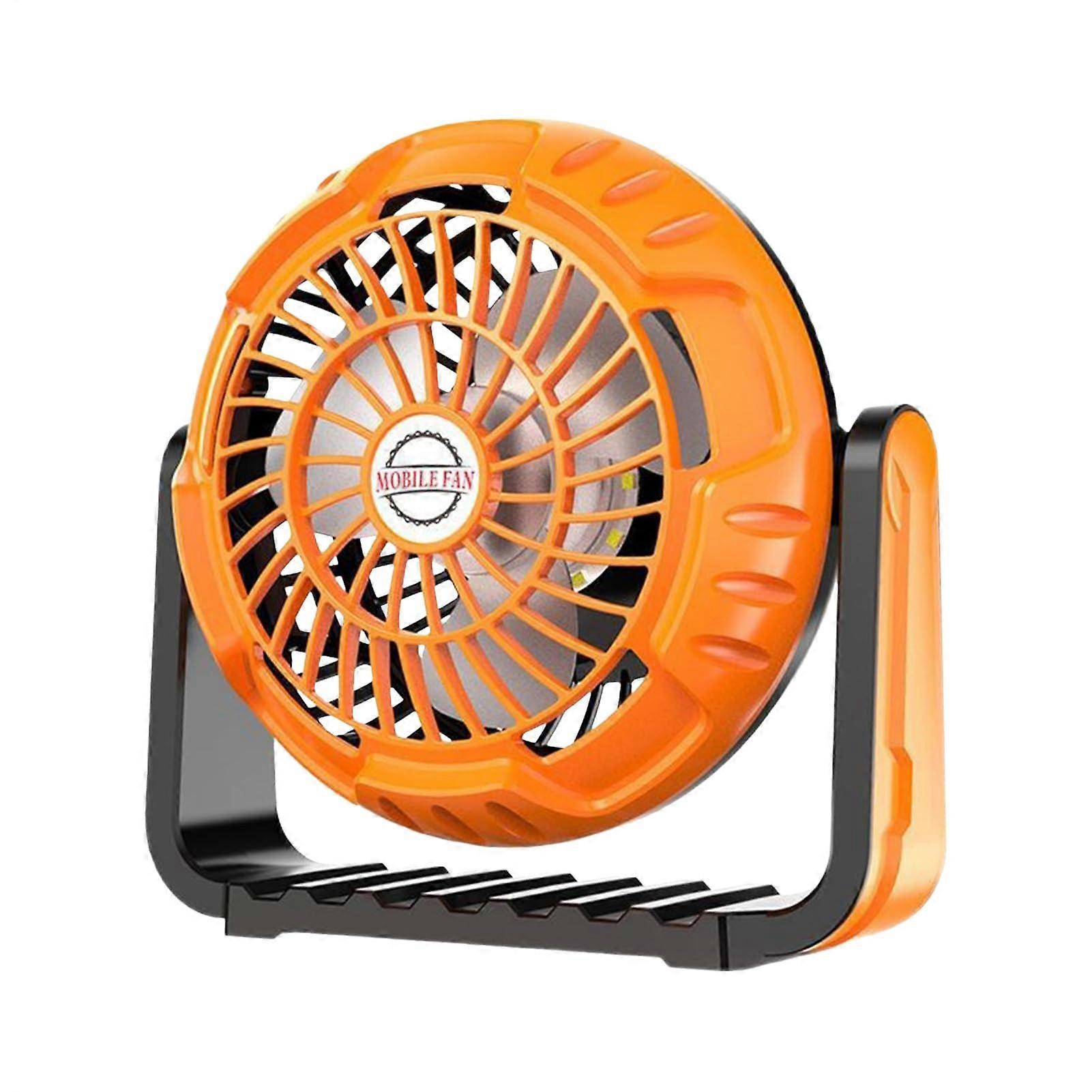 Generic Camping Fan With Light 3Speed Rechargeable Waterproof Portable LED Flashlight With Air Cooling For Outdoors