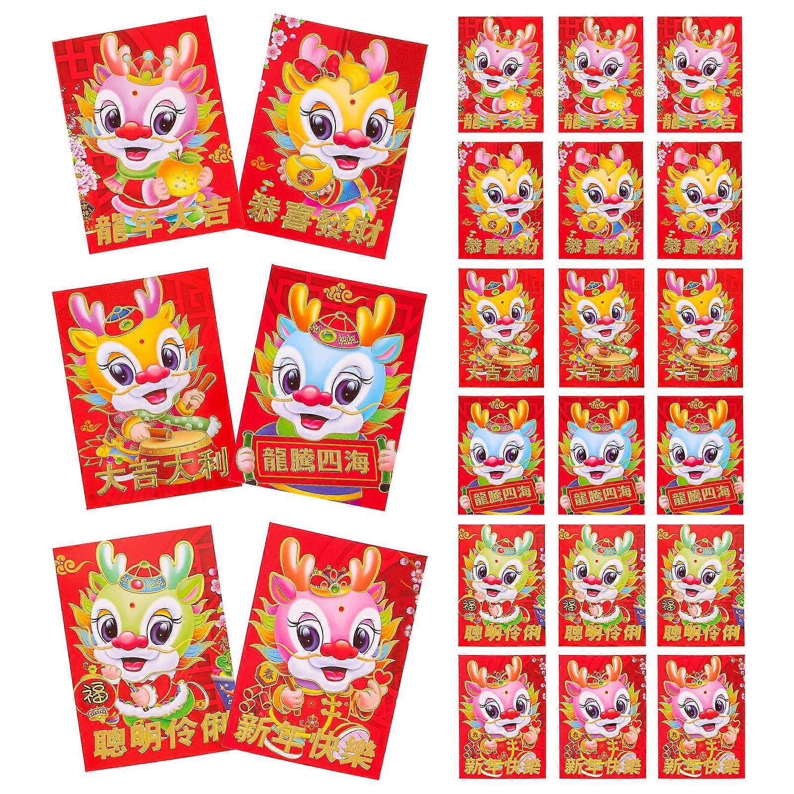 Chinese Red Pockets Money Pouch for Decoration 180Pcs Assorted Color Packets