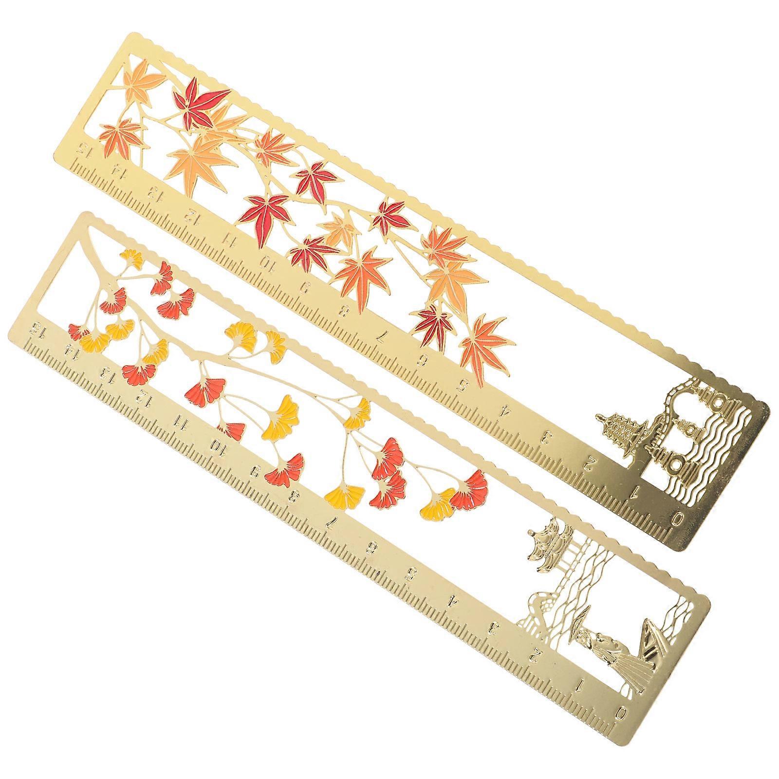 Creative Bookmark Metal Ruler Book Marker for School Use 6Pcs Assorted Color