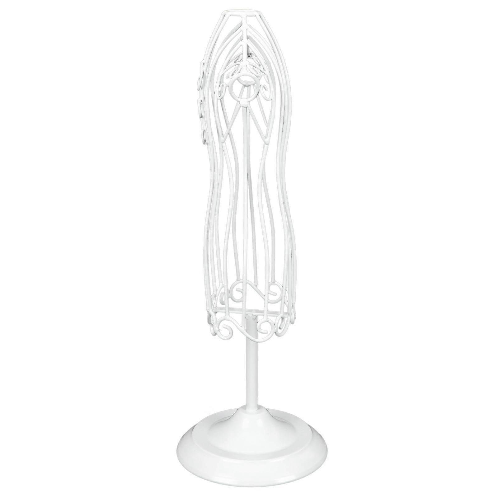 White Iron Dress Form Clothes Display Stand for Storage 2Pcs Rack