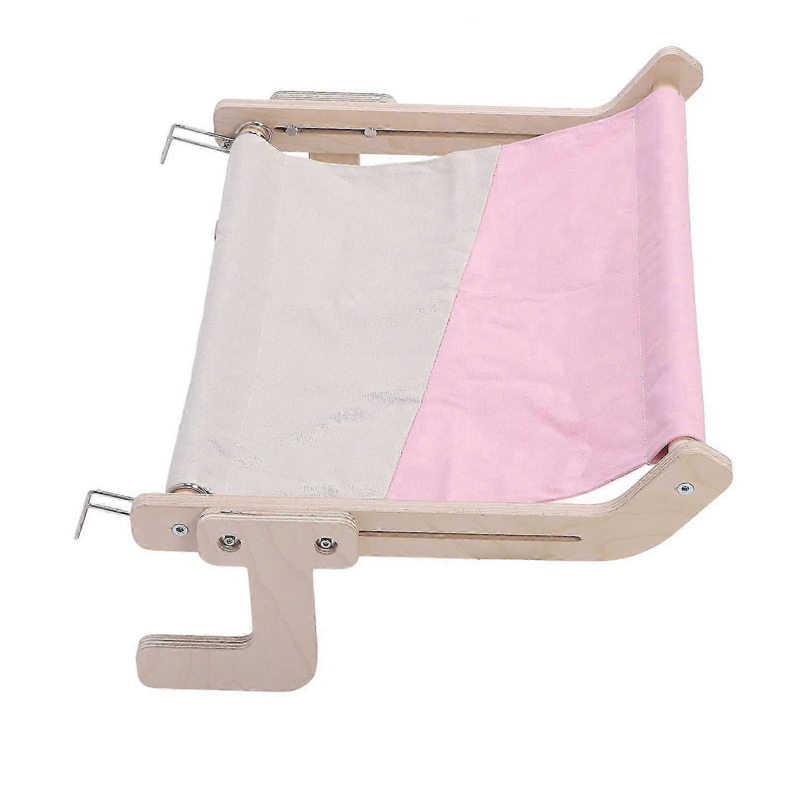Cat Sill Window Perch Wood Frame Sturdy Structure Comfortable Wall Mount Bedside Cat Hammock for Bedside Drawer Cabinet Pink 2025