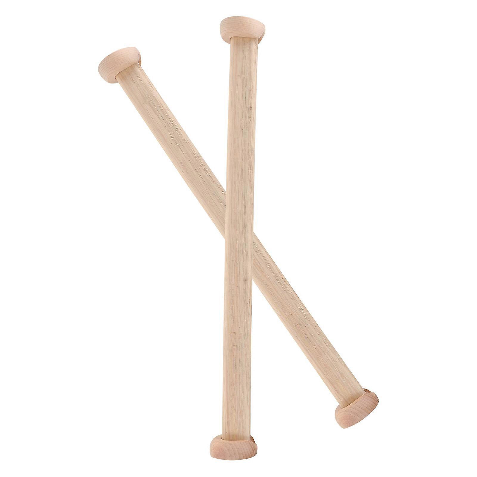 4Pcs Wardrobe Cross-bar Wood Clothes Hanger Ideal For Clothing Storage In Bedroom With Cylindrical Shape And Easy To Install Feature