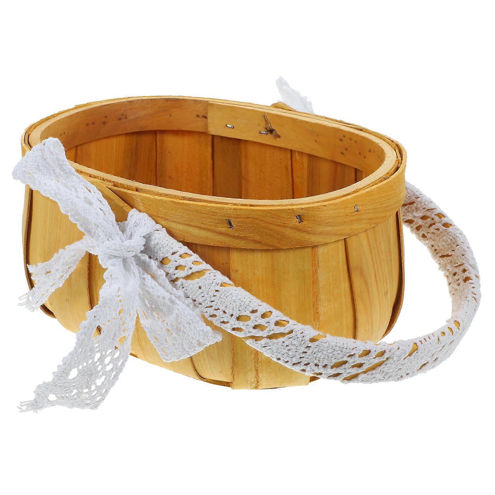 Flower Rattan Woven Basket 1Pcs Assorted Color Clutter-Free Organization Storage Basket