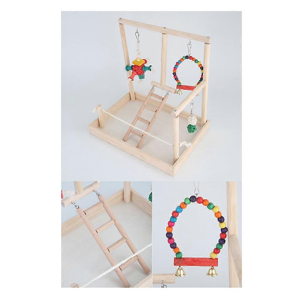 Bird Pet Stand Parrot Wooden Stand for Activity Toy