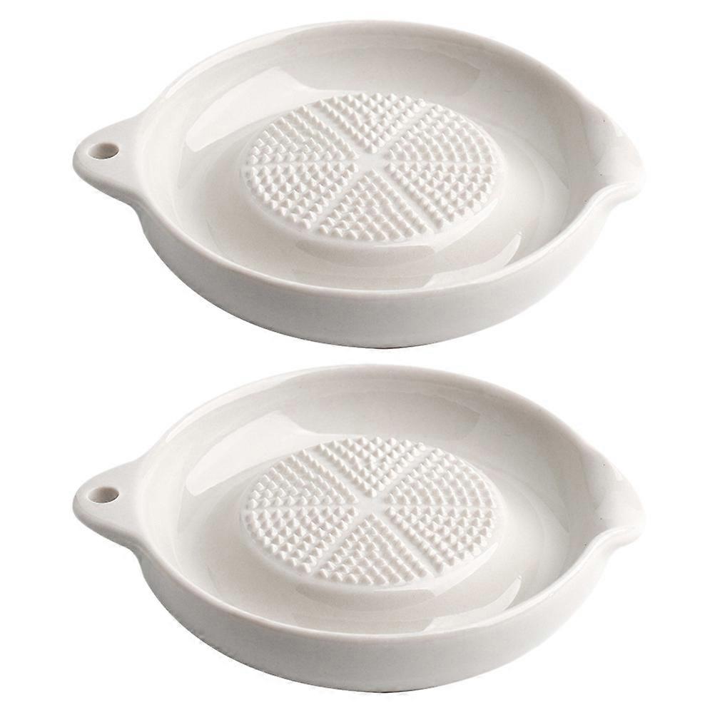 Multipurpose Grinders for Kitchen Use 4Pcs White Ceramic Grinding Bowls