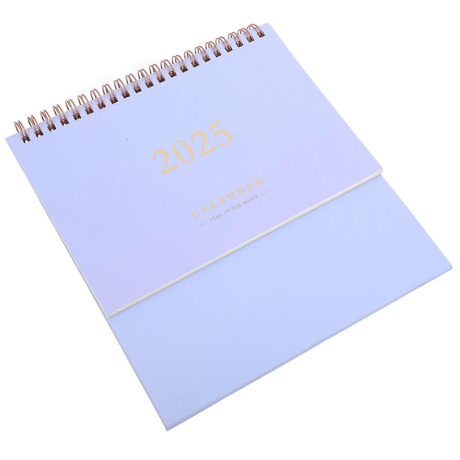 Table Calendar Spiral Binding for Organization 2Pcs Lavender Paper