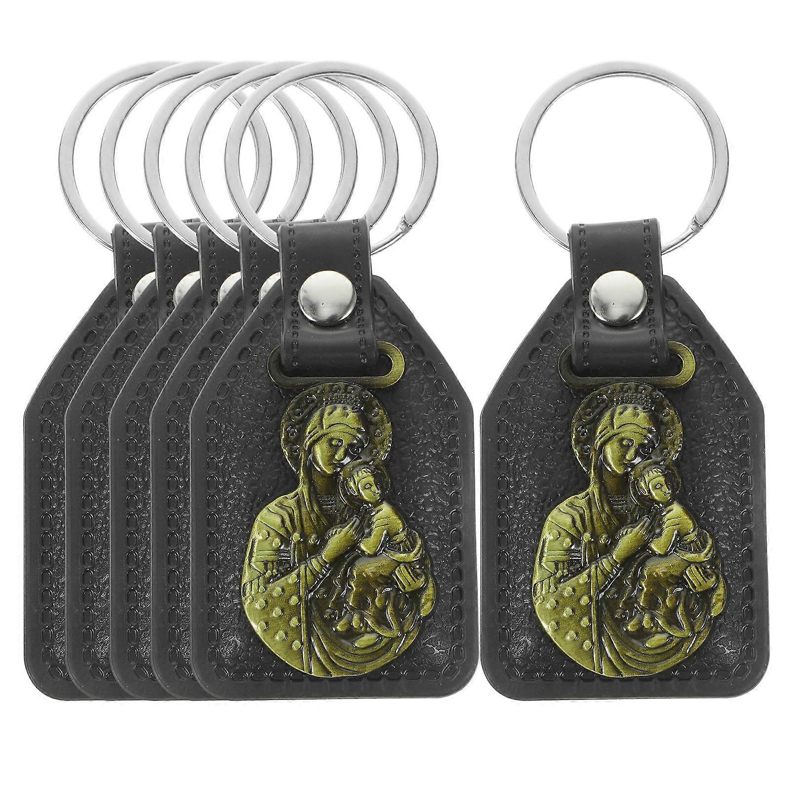Vintage 18 Pcs Keychain Set For Decorative Purposes And Gift Giving Suitable For Religious People And Key Enthusiasts