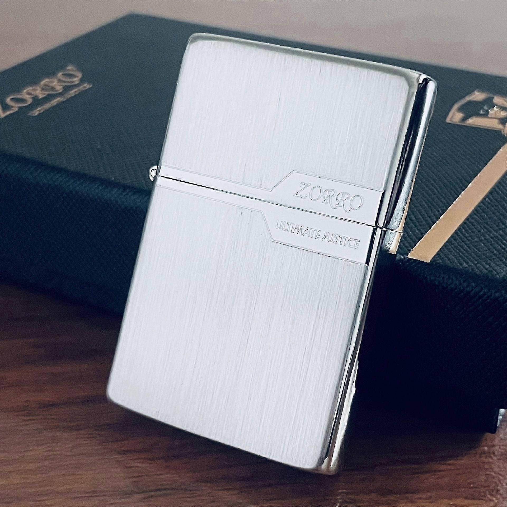 Brass Kerosene Windproof Lighter Distinctive Creative Ultra-Thin Square Angle Gloom Classic Kerosene Machine