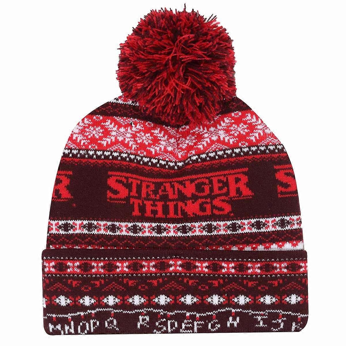 Stranger Things Fair Isle pomponos sapka