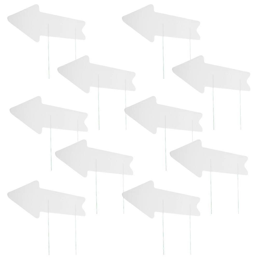 10Pcs Arrow Shaped Stakes Blank Yard Sign for Lawn Use 43x10cm Ideal for Advertising and Events