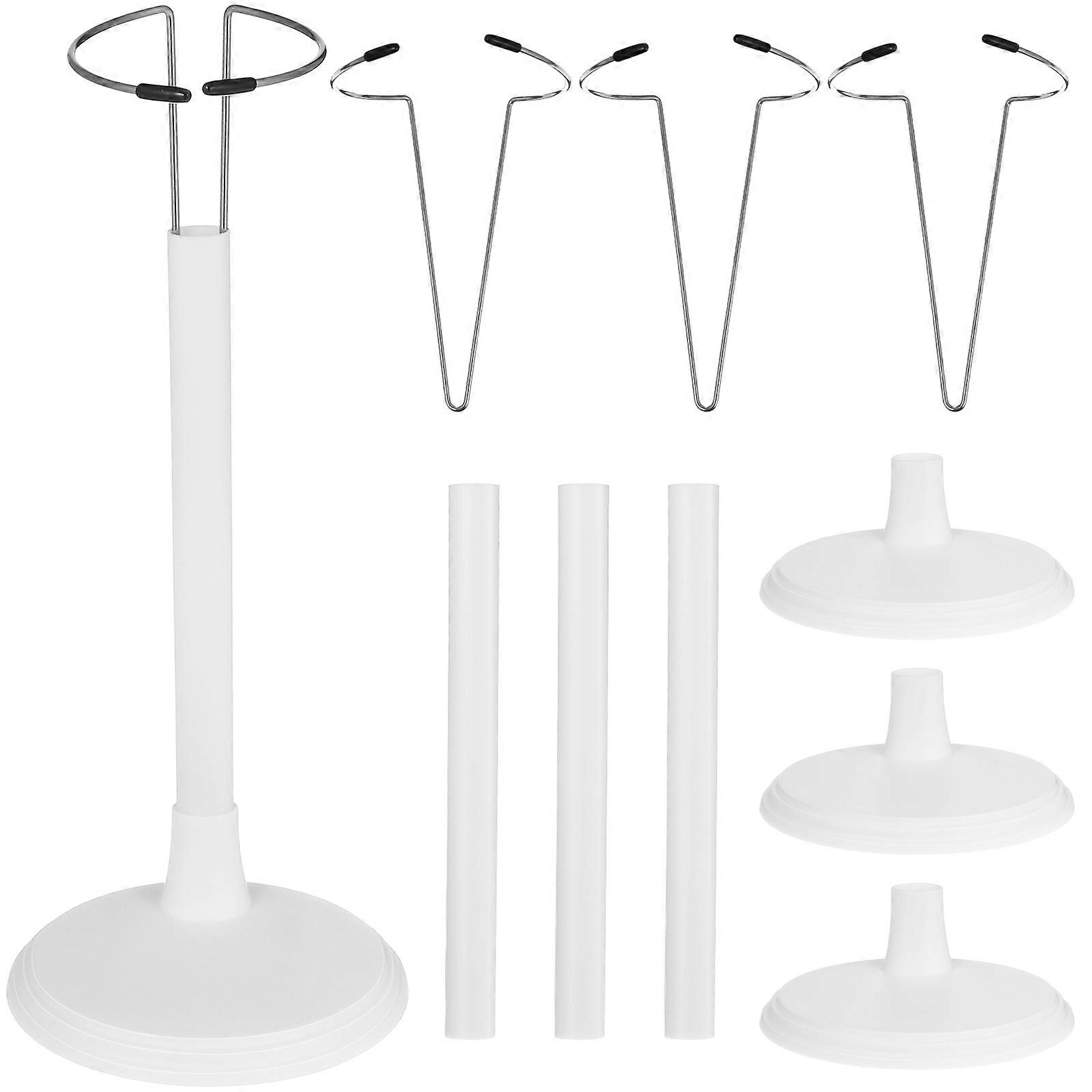 Doll Stand Doll Support Stands for Display 16Pcs White Plastic Storage Racks