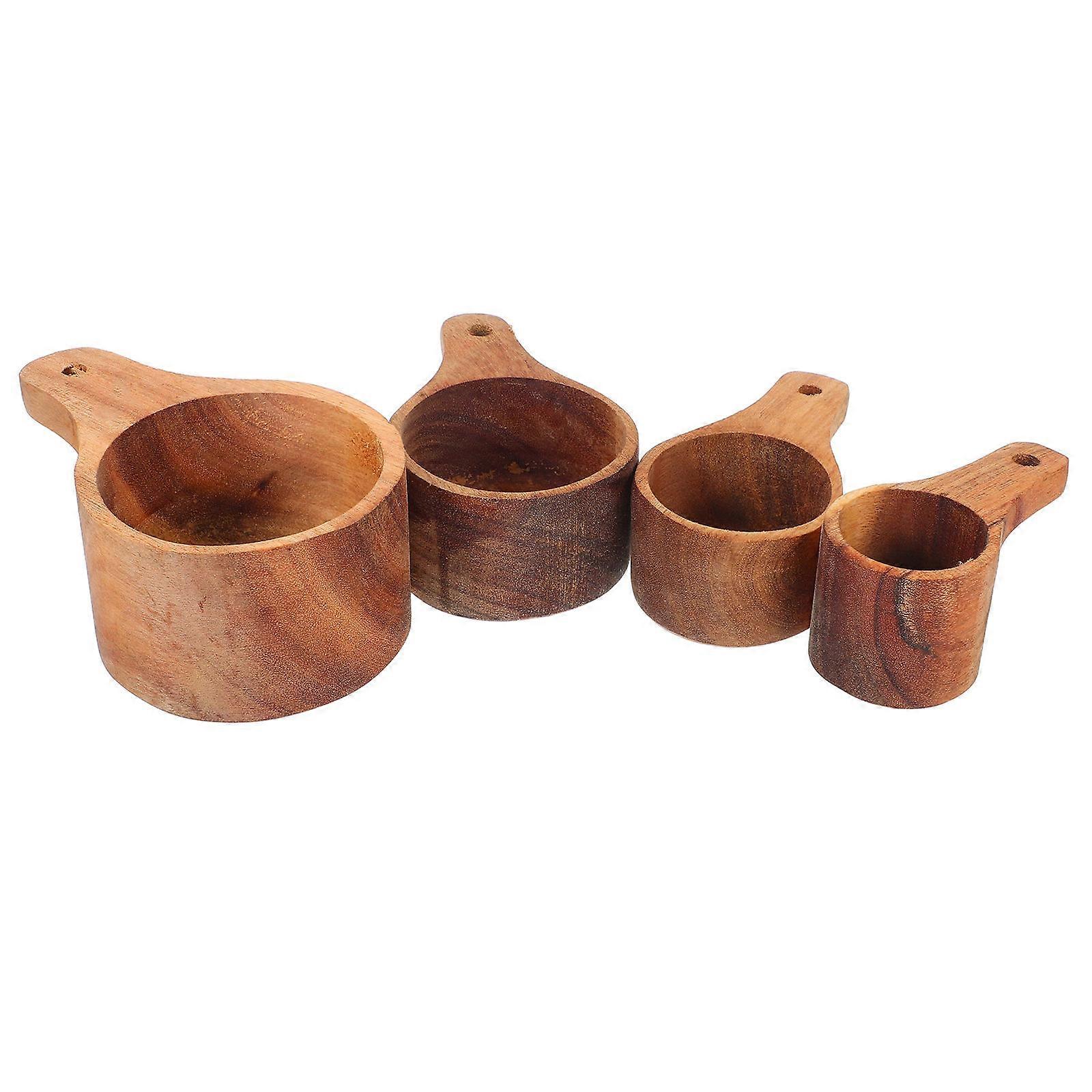 Wood Measuring Spoons Set for Baking and Cooking 8Pcs Collection