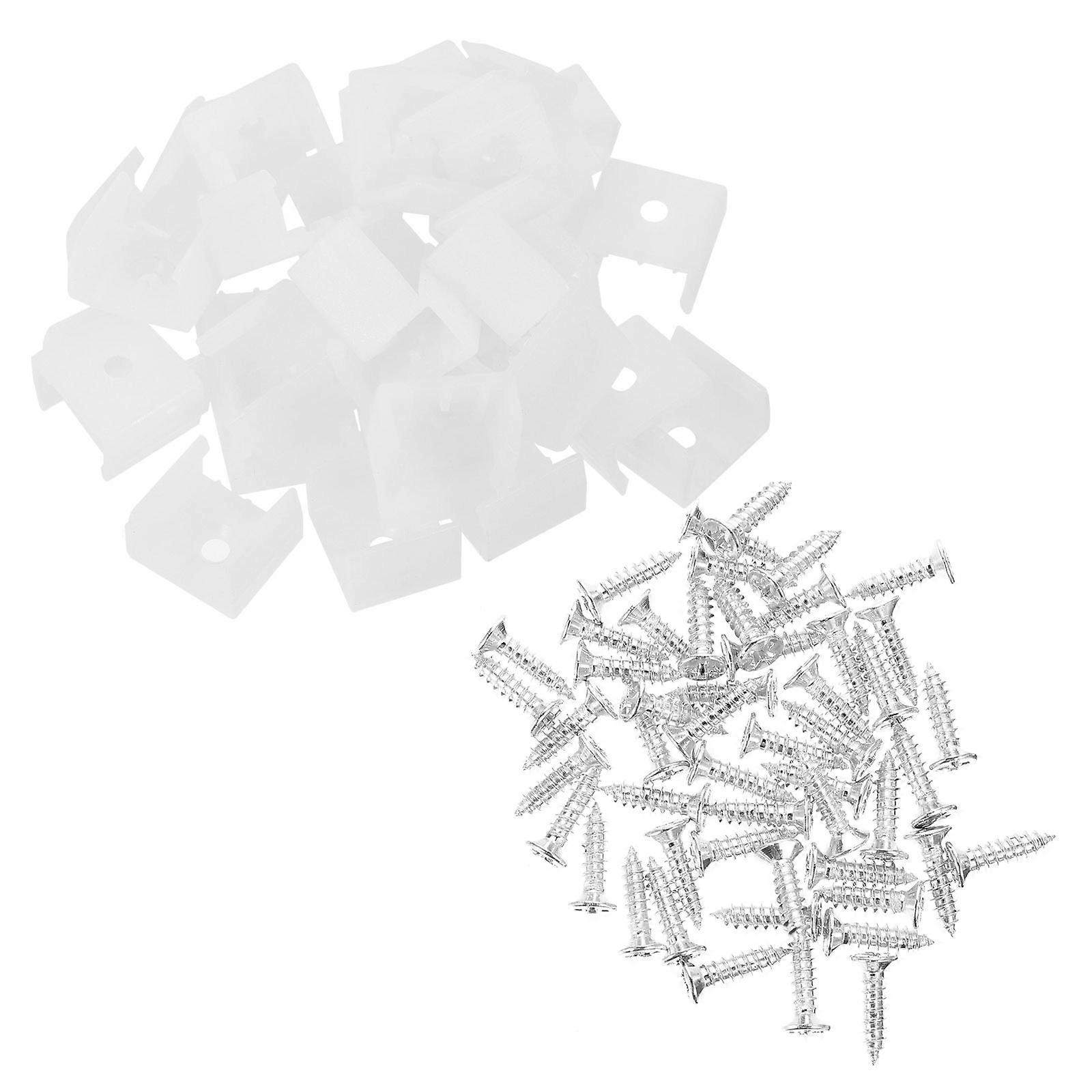 Led Lights Fasteners Strip Light Mounting Clips Plastic Rectangular Clip For Led Strip Lights Transparent Organizing Led Strips 100Pcs