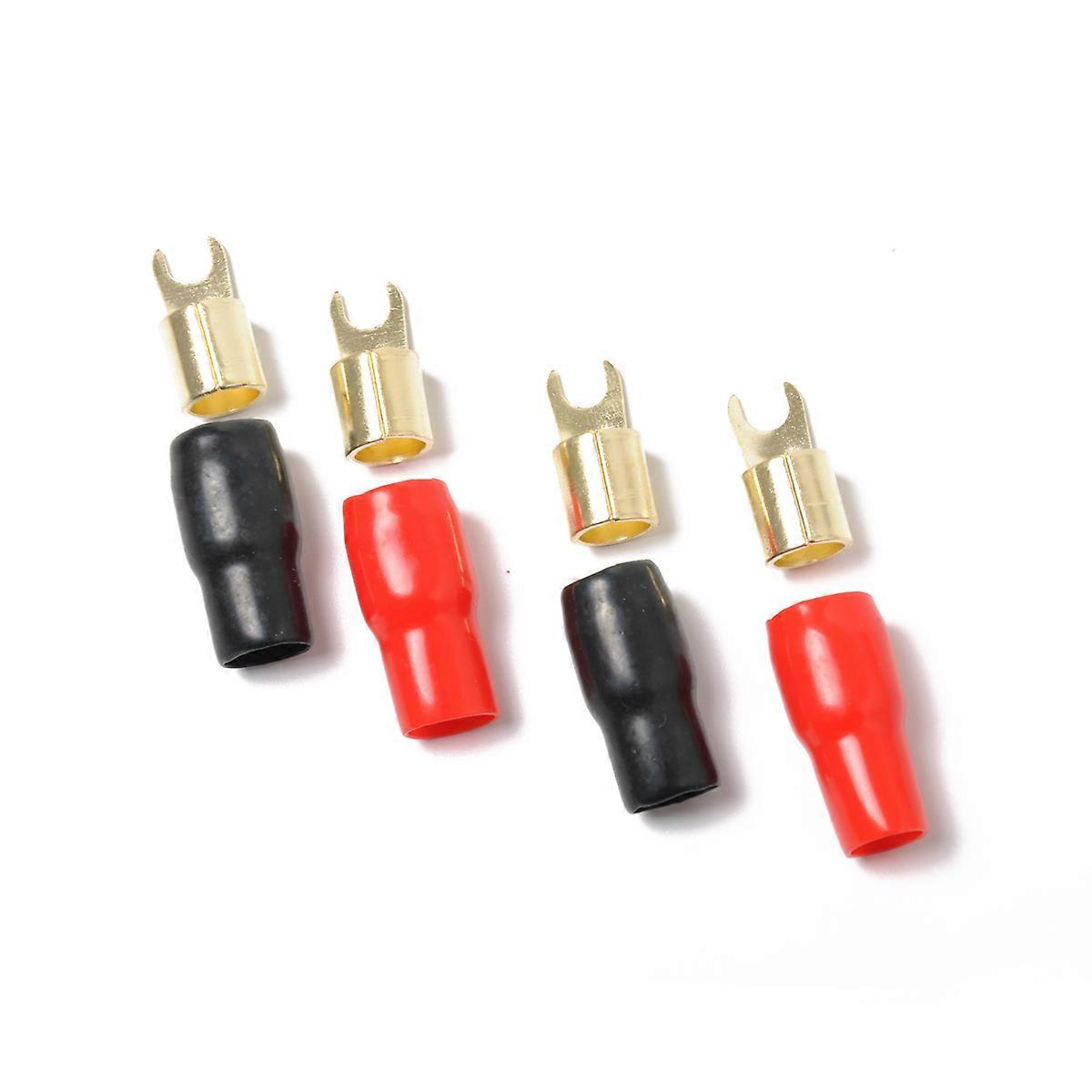 Crimp Terminals Plated for Connecting 4Pairs Speaker Wire Fork Adapters