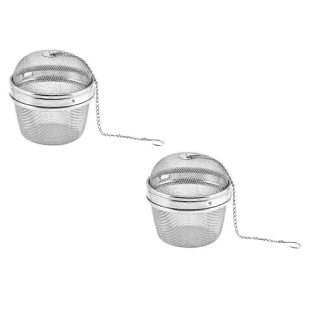 Silver Stainless Steel Tea Strainers for Tea Leaves Filtering 4Pcs Set