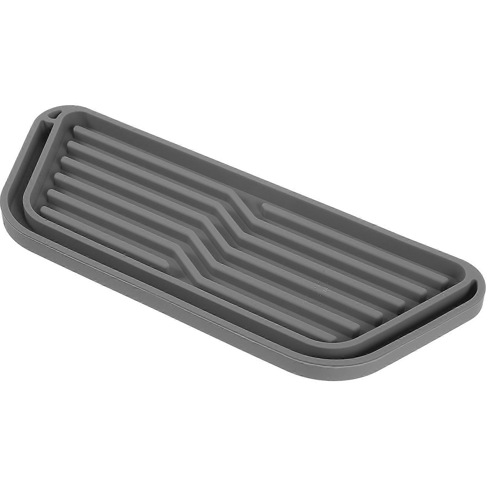 Silicone Refrigerator Drip Catcher for Water Tray 3Pcs Grey Pan Set