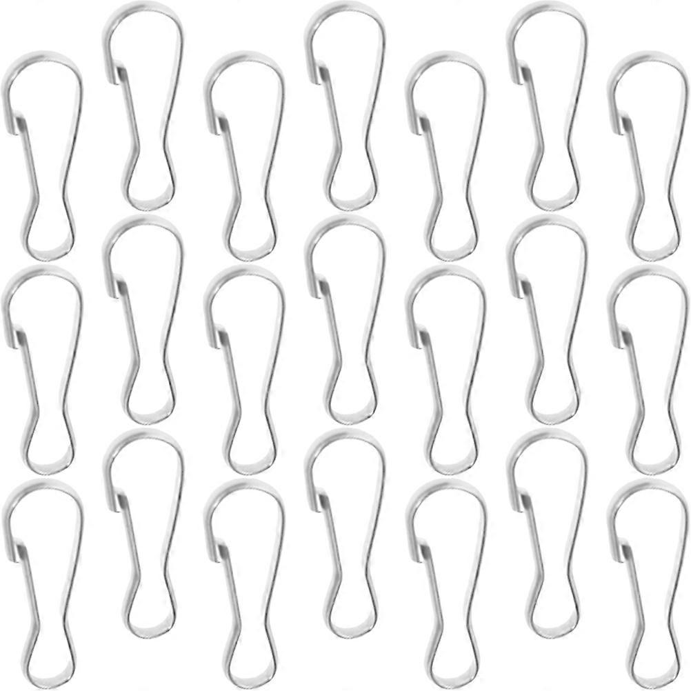 Small Spring Clips Stainless Steel Spring Buckles for Keychains 200Pcs