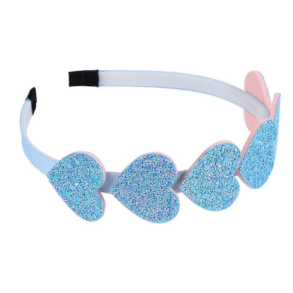 ציוד למסיבה כיסוי ראש חישוקי שיער מנצנצים סרט לשיער לב לילדים 15 חלקים