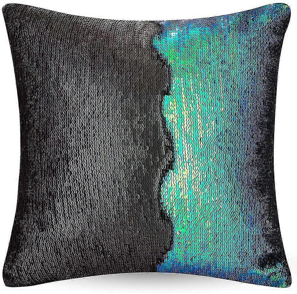 Reversible Sequin Pillow Case Decorative Mermaid Pillow Cover Color Changing Cushion Throw