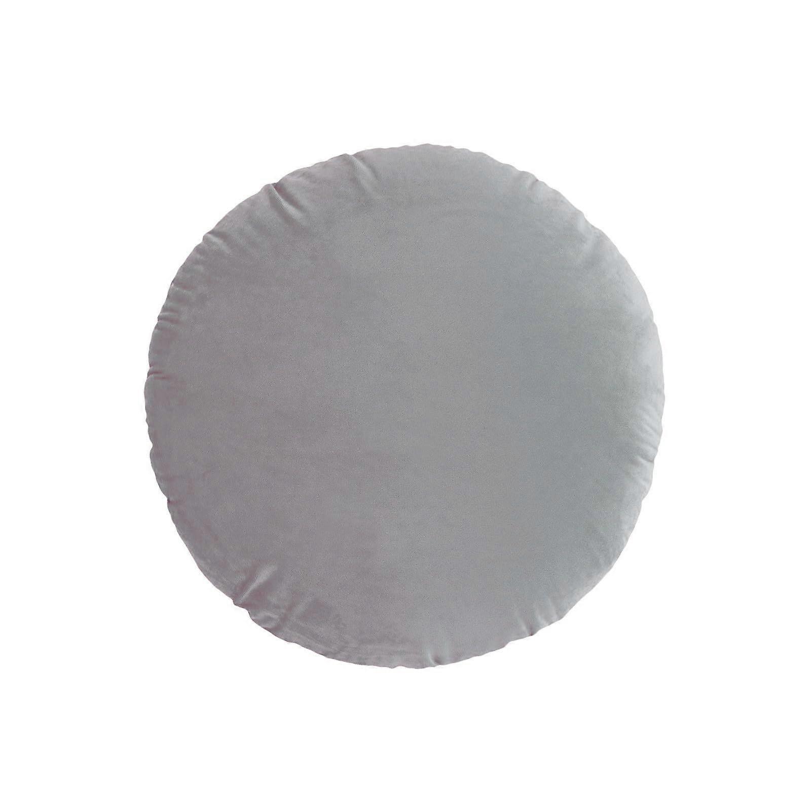 Pillowcase Round 17.72 Inch Soft Zipper Closure Decorative Throw Lower Back Support For Car Grey 45x45cm Pack Of 1