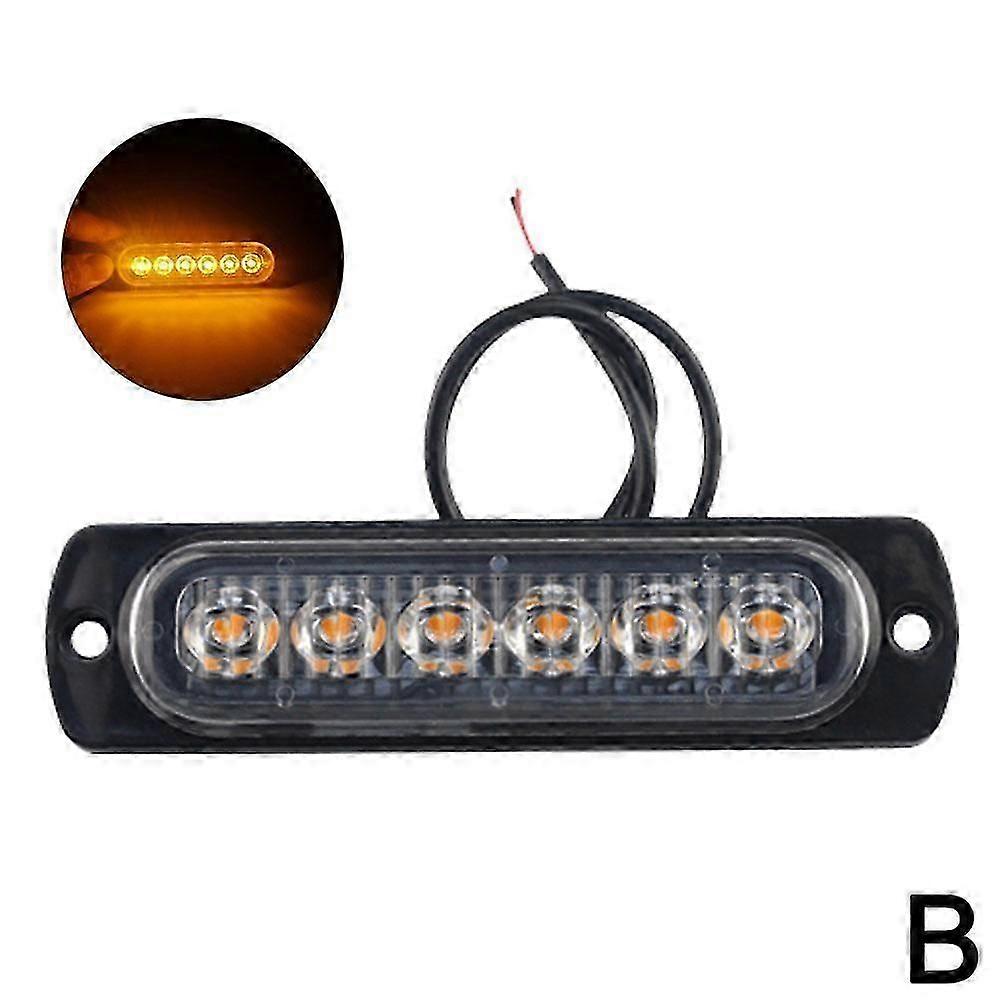 6LED Car Signal Warning Light Truck Trailer Beacon Warning Flash Strobe Light