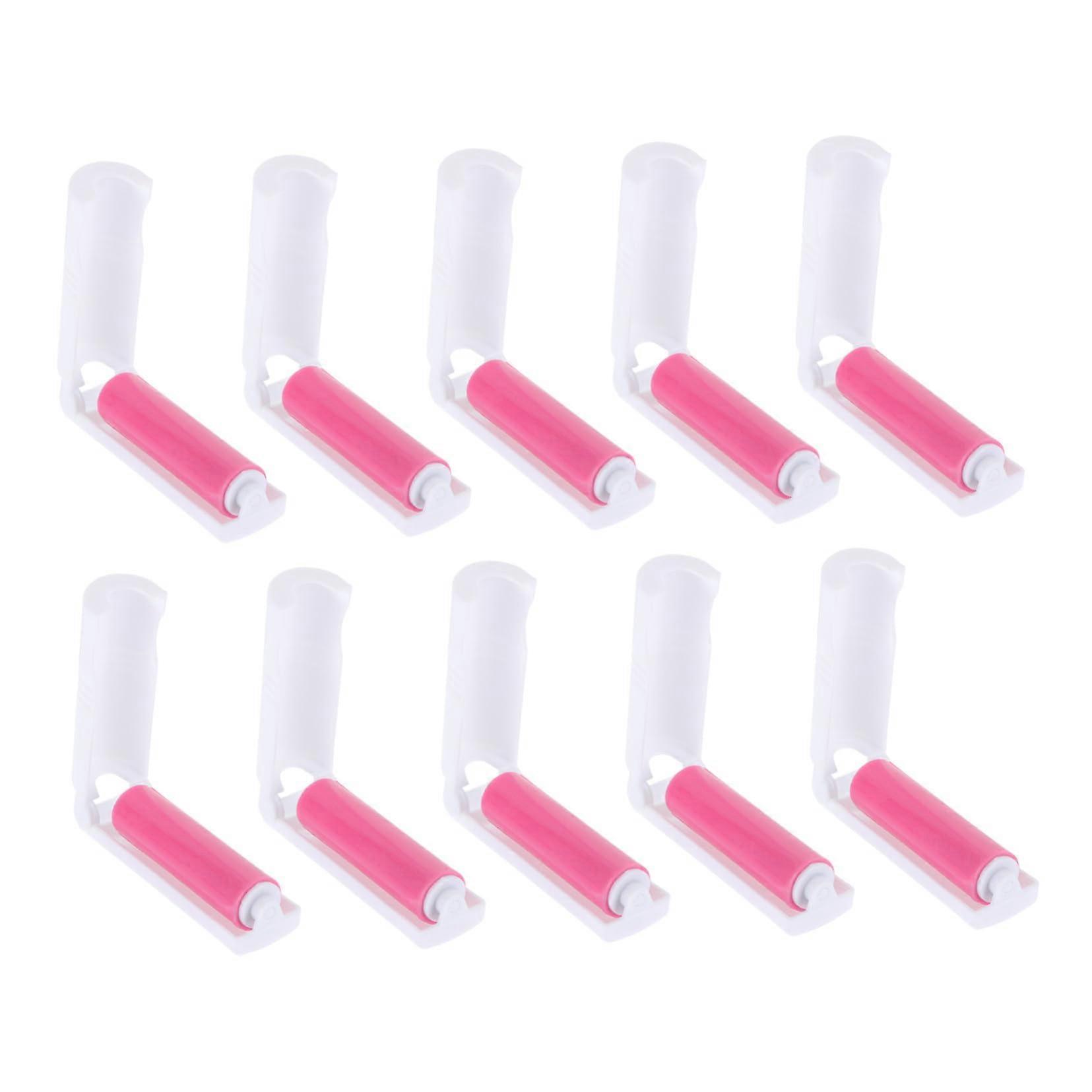 Lint Rollers 10Pack Portable Reusable Sticky Lint Removers For Clothes, Pet Hair, Carpet, Couch, Adhesion, Random Color
