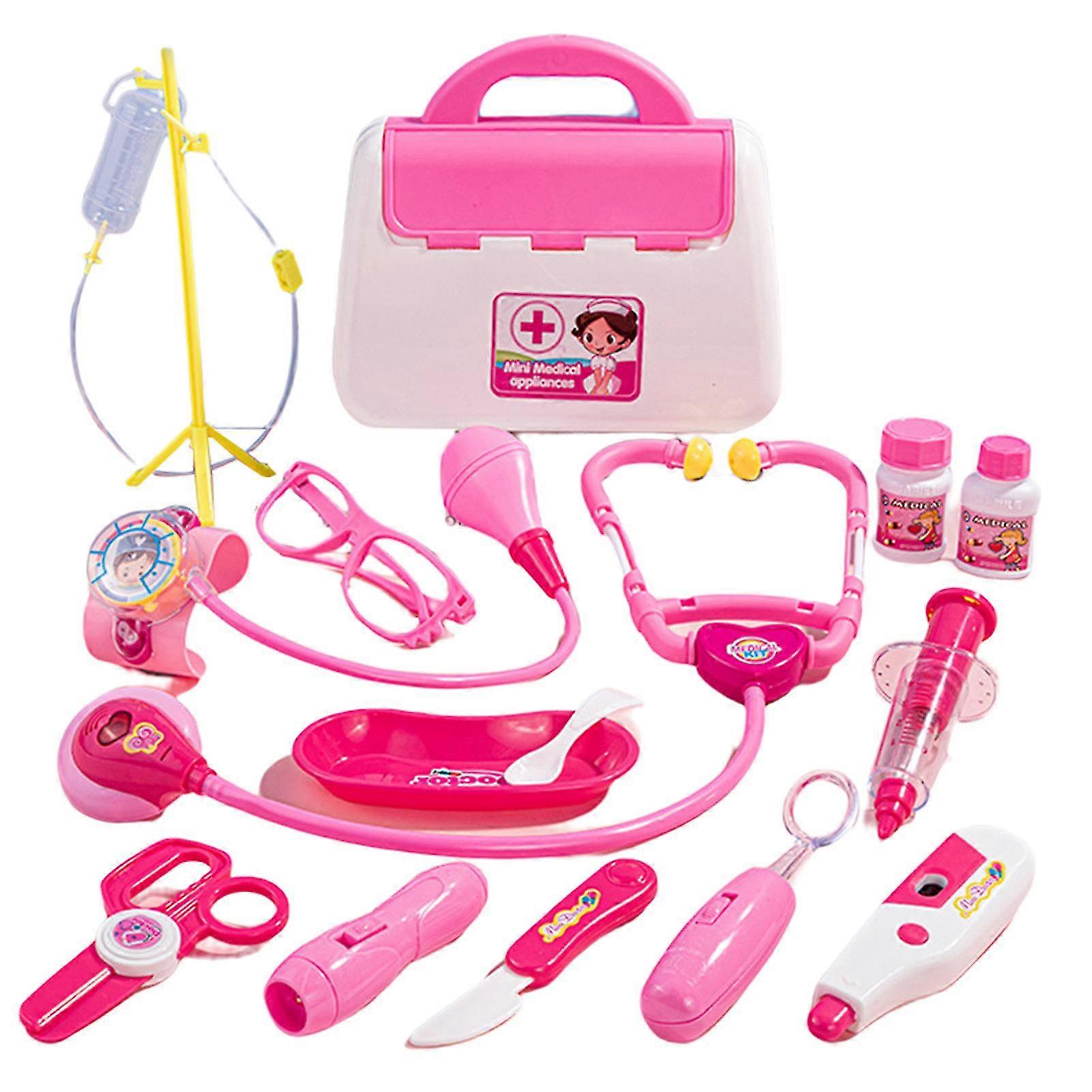 15Pcs Doctor Box Toys Rich Accessories Sound Light Effect Interactive Develop Intelligence Stimulate Creativity Parent-child Interaction Play 26s