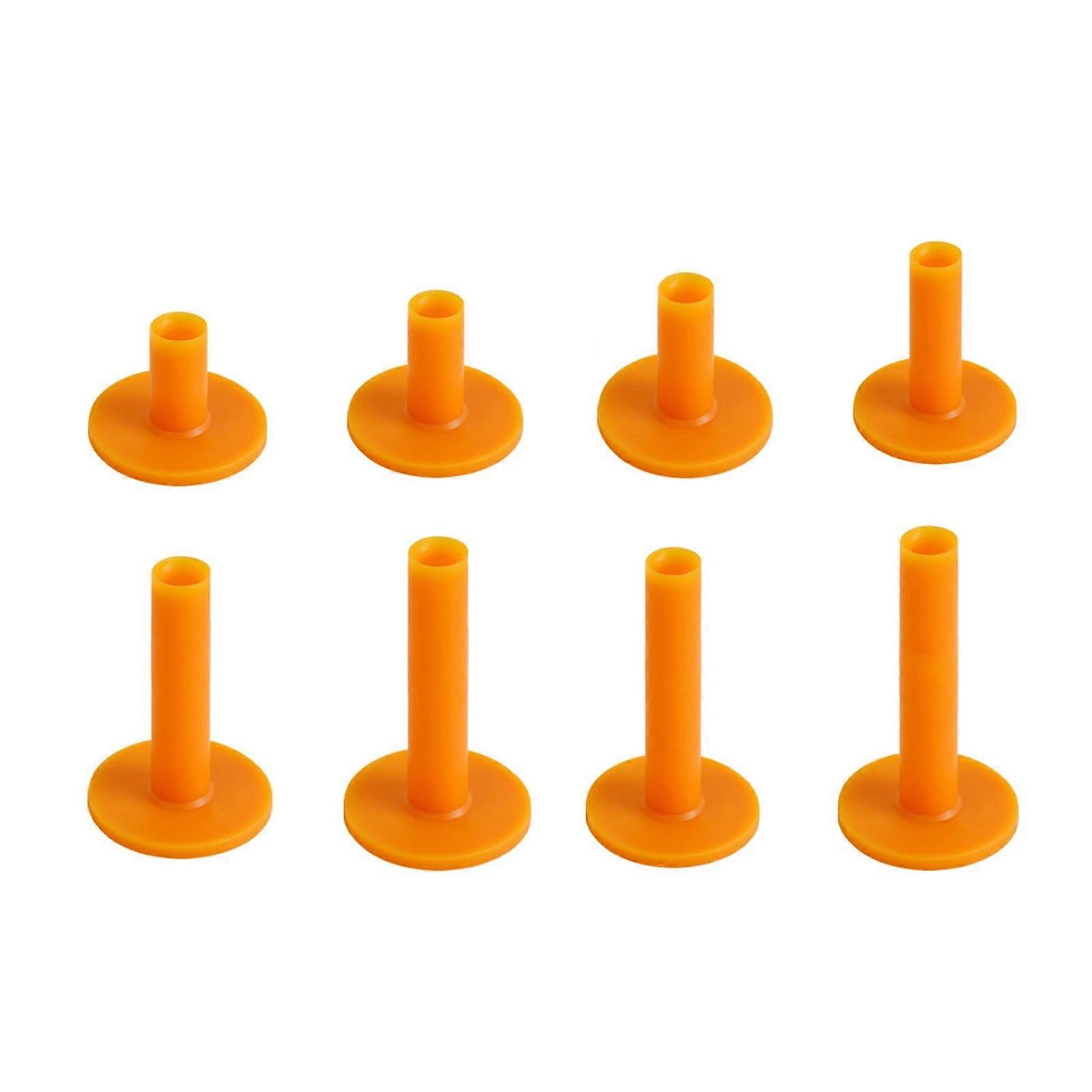 Golf Tees 8 Pcs Training Practice Tees Rubber Beginner Trainer Yellow Holder For Practice Mat Accessories