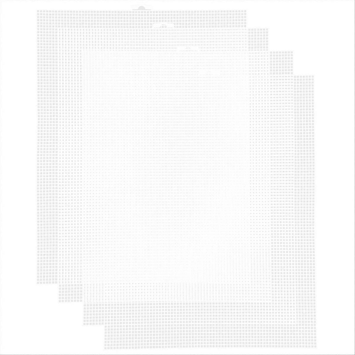 Plastic Canvas Sheets for Needlepoint & DIY Crafts, 13.4inch X 10.4inch with 2.5mm Mesh, 4PCS