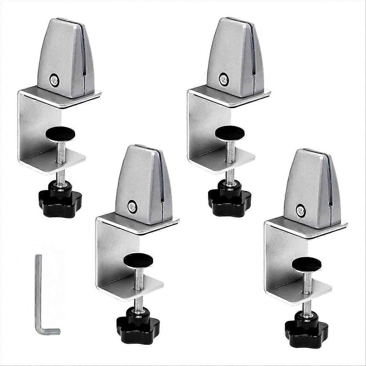 Clip di supporto per parastarnuti regolabile in alluminio Clip divisoria senza punzone per pannelli da 1/8 a 1 pollice adatti per acrilico B