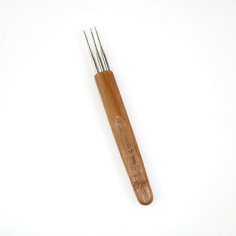 2 pcs 0.5mm Dreadlock Crochet Needle Hook Bamboo Handle Hooks Tools Making