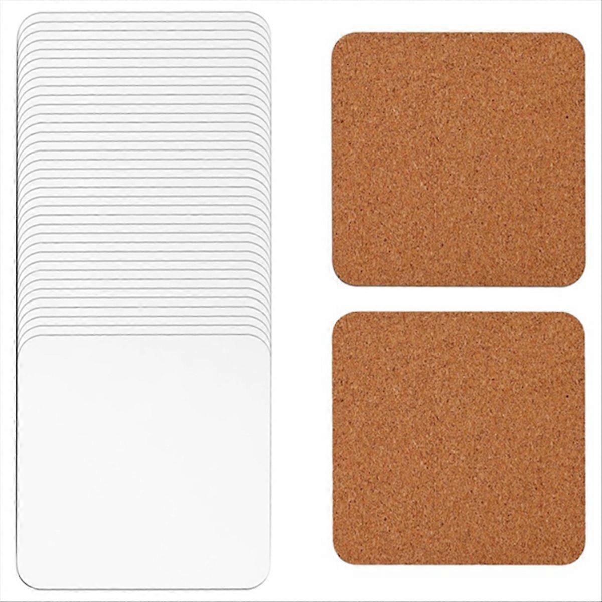 40 τεμάχια σουβέρ εξάχνωσης τετράγωνα, σουβέρ από χαρτόνι